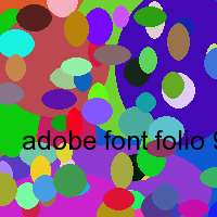 adobe font folio 9.0